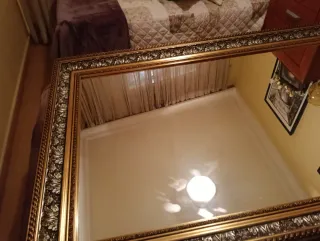 Espejo Marco Dorado Madera