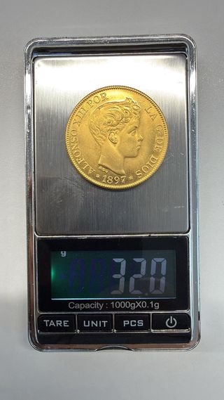 Moneda Oro 100 Pesetas 1897 Alfonso XIII