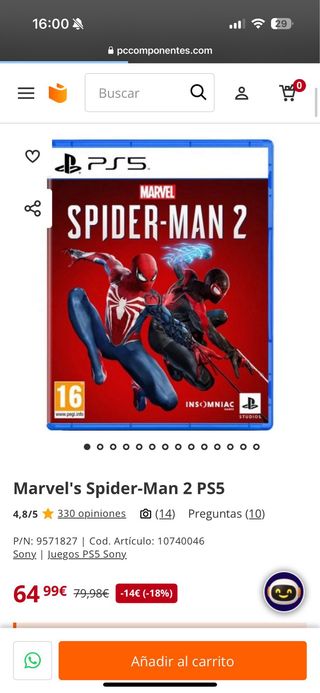 Spider-Man 2 PS5 Juego Nuevo