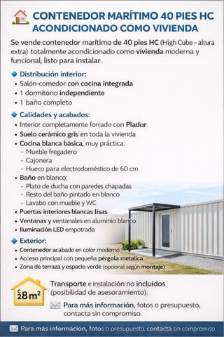 Vivienda contenedor marítimo 40.HC