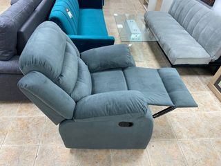 Sillón de 1 Plaza Reclinable Gris Nuevo