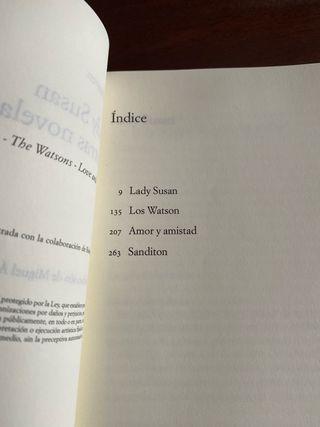 Lady Susan y otras novelas
