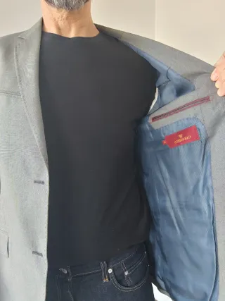 Americana Caramelo Gris Talla 56