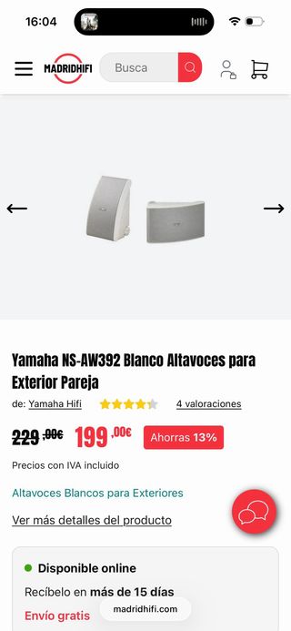 Altavoces Exterior Yamaha Negros