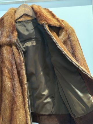 Elegante chaqueta vintage de pelo