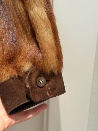 Elegante chaqueta vintage de pelo
