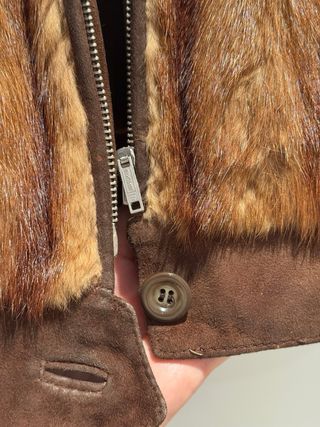 Elegante chaqueta vintage de pelo