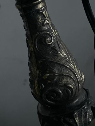 Lampadario metallo oro e nero