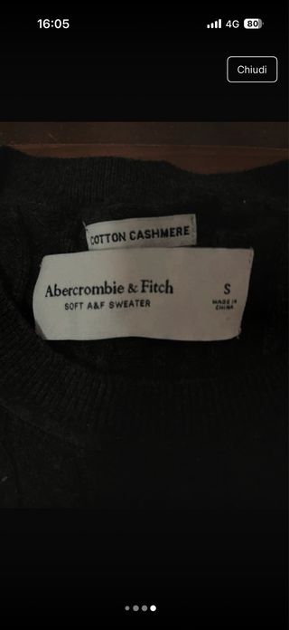 Maglioncino Abercrombie & Fitch Uomo Grigio