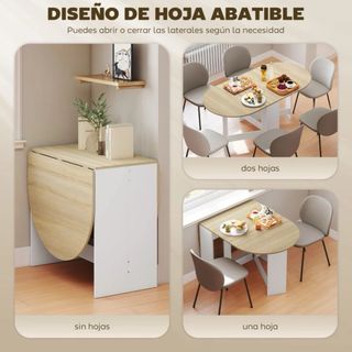 Mesa Cocina Plegable Alas Abatibles