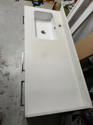 Mueble Lavabo Silestone Grande Blanco
