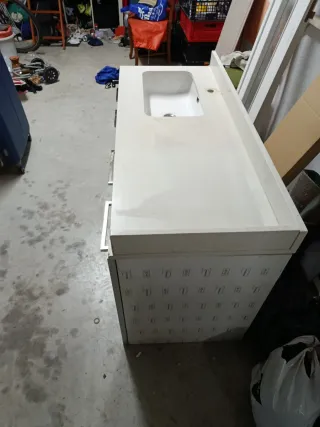 Mueble Lavabo Silestone Grande Blanco