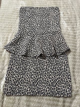 Vestido Zara Talla S Negro y Amarillo