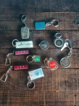 Lote 11 Llaveros Vintage Lotería y Casino