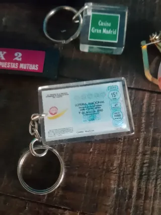 Lote 11 Llaveros Vintage Lotería y Casino