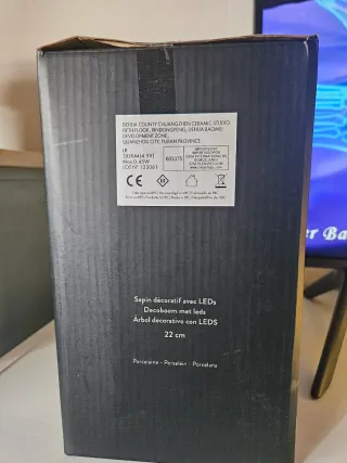 Árbol Cerámica LED Blanco/Dorado Nuevo