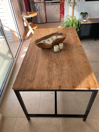 Mesa madera y metal