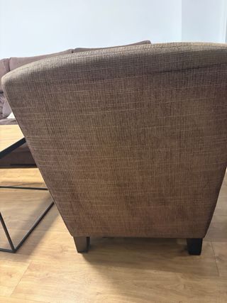 Sillón Ikea tela marrón