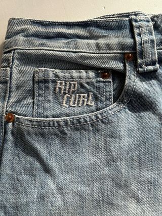 Jeans Rip Curl Vintage Denim Blu Logo Tasca