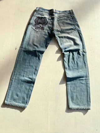 Jeans Rip Curl Vintage Denim Blu Logo Tasca