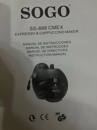 Cafetera Sogo Bellissima Espresso / Capuccino.