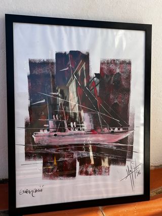 Miquel Ros Blasco Embarcació - Dipinto Firmato 1996