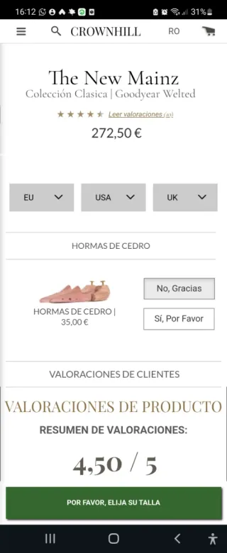 Zapatos CROWNHILL Goodyear Welted Marrones