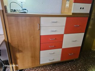 Cómoda Sinfonier Cajoneras Madera Naranja