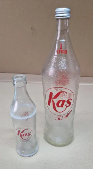 Bottiglie Kas antiche 1 Litro e piccola