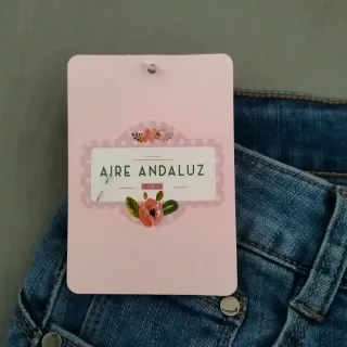 Pantalón vaquero mujer con pedrería