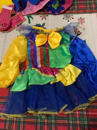 Vestito Carnevale Bambina Piccola Pagliaccia