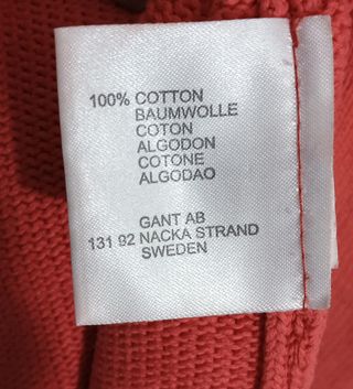 Jersey GANT cuello pico naranja Talla XL