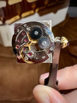 Reloj Cartier Tank Vermeil correa Fucsia