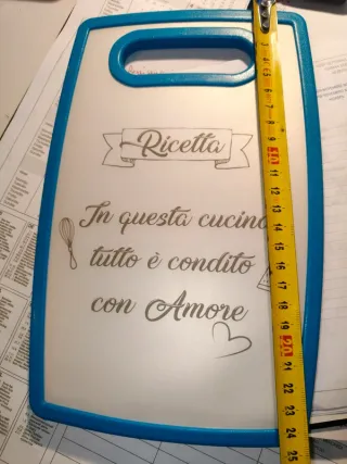Tagliere decorativo con frase doce