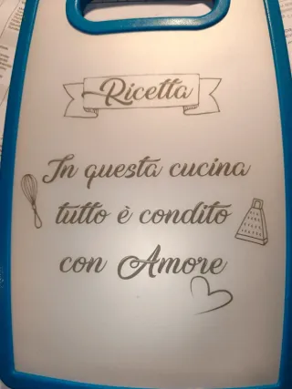 Tagliere decorativo con frase doce