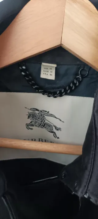 Gabardina Burberry Mujer Negra