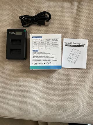 Caricatore USB doppio + 4 batterie GoPro AHDBT-301/3