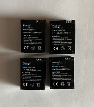 Caricatore USB doppio + 4 batterie GoPro AHDBT-301/3