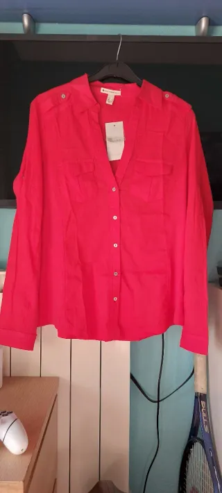 Camisa rosa fucsia talla 40 Mango