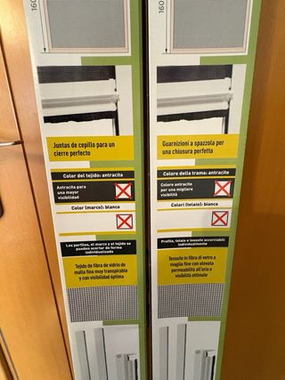 Dos unidades Mosquitera enrollable para ventana