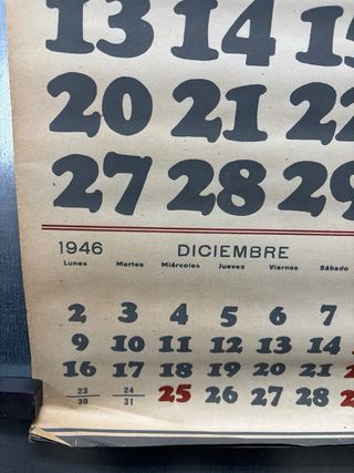 Calendario Boira y Cia. Sierras para cortar, 1947