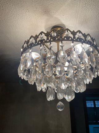 Lámpara colgante lágrimas cristal