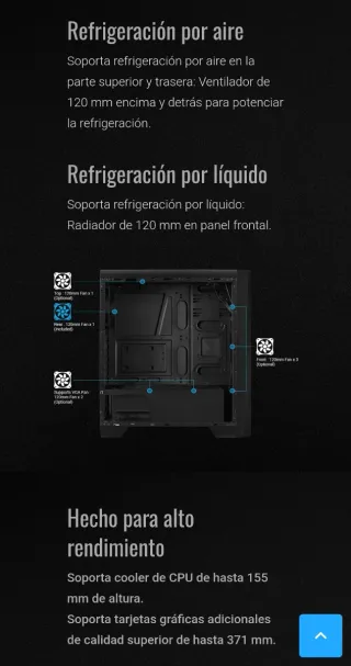 Caja PC ATX/Micro ATX/Mini ATX Negra