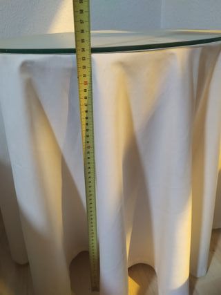 Mesa camilla y vidrio 50 diámetro