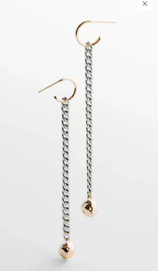 Pendientes largos Mango Victoria Beckham