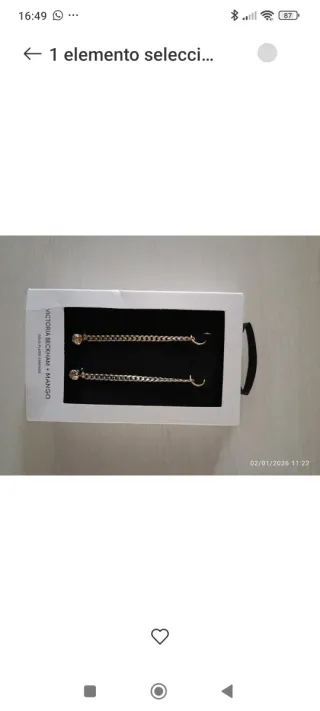 Pendientes largos Mango Victoria Beckham