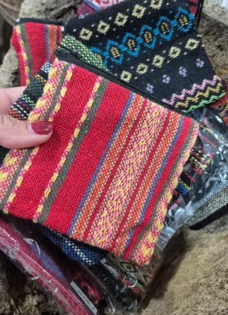 Lote de 10 Monederos Tela Hechos a Mano