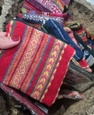 Lote de 10 Monederos Tela Hechos a Mano