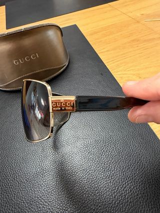 Gafas de sol Gucci Marrón y Dorado
