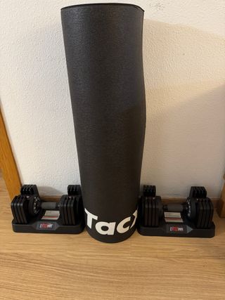 Pack Mancuernas 18kg (PAR) + Alfombrilla TACX